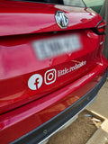 Social Handles Decal