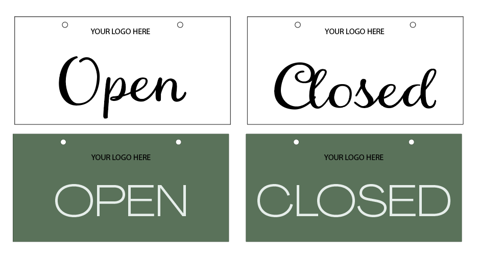 Rectangle Open/Closed Sign