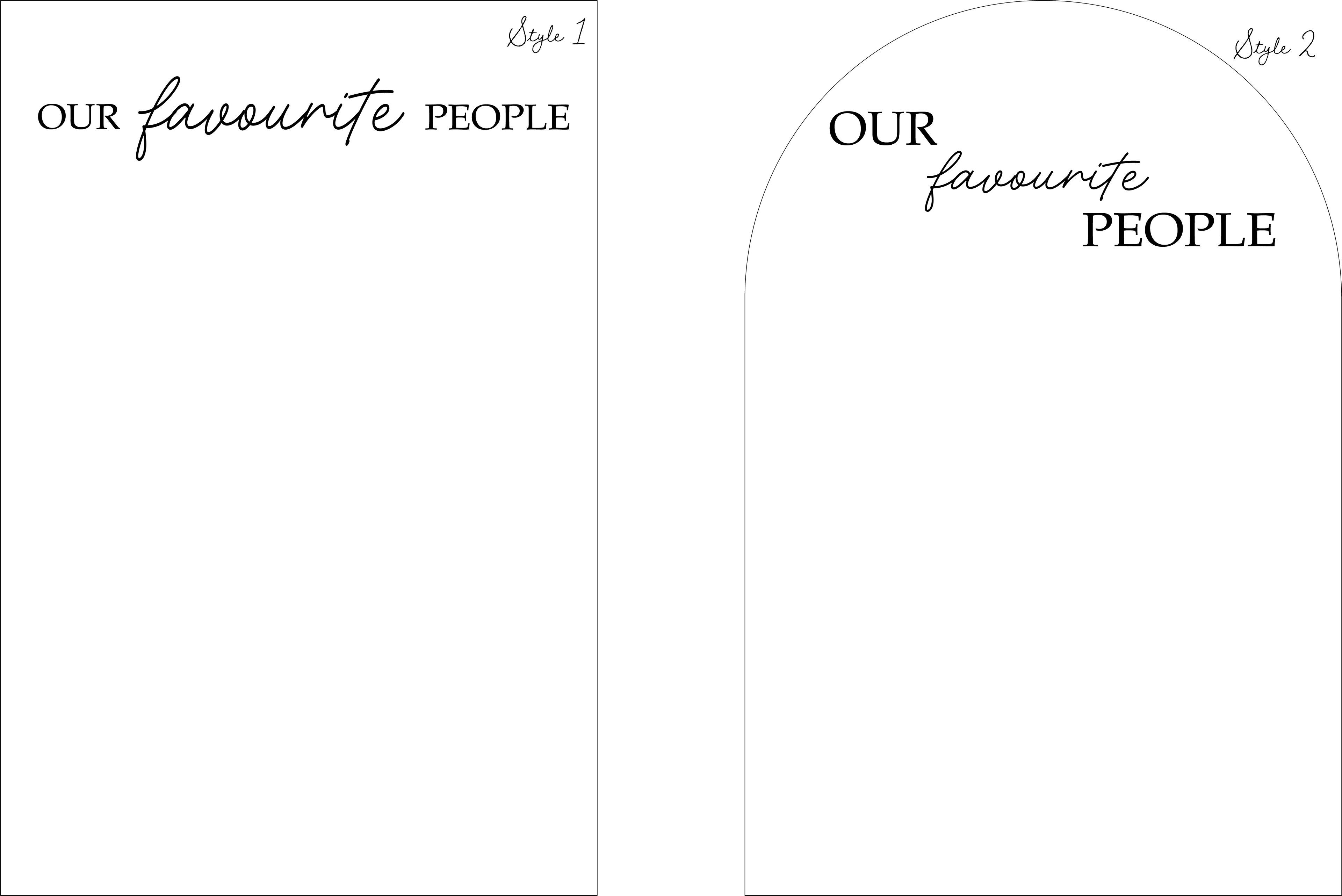 Our Favourite People - Seating Chart Title