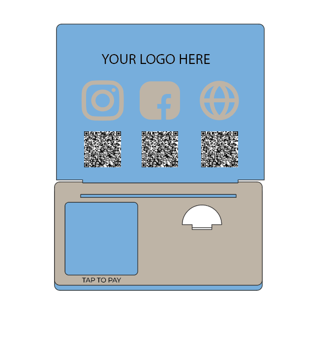 Branded Social Sign & Card Reader | Acrylic