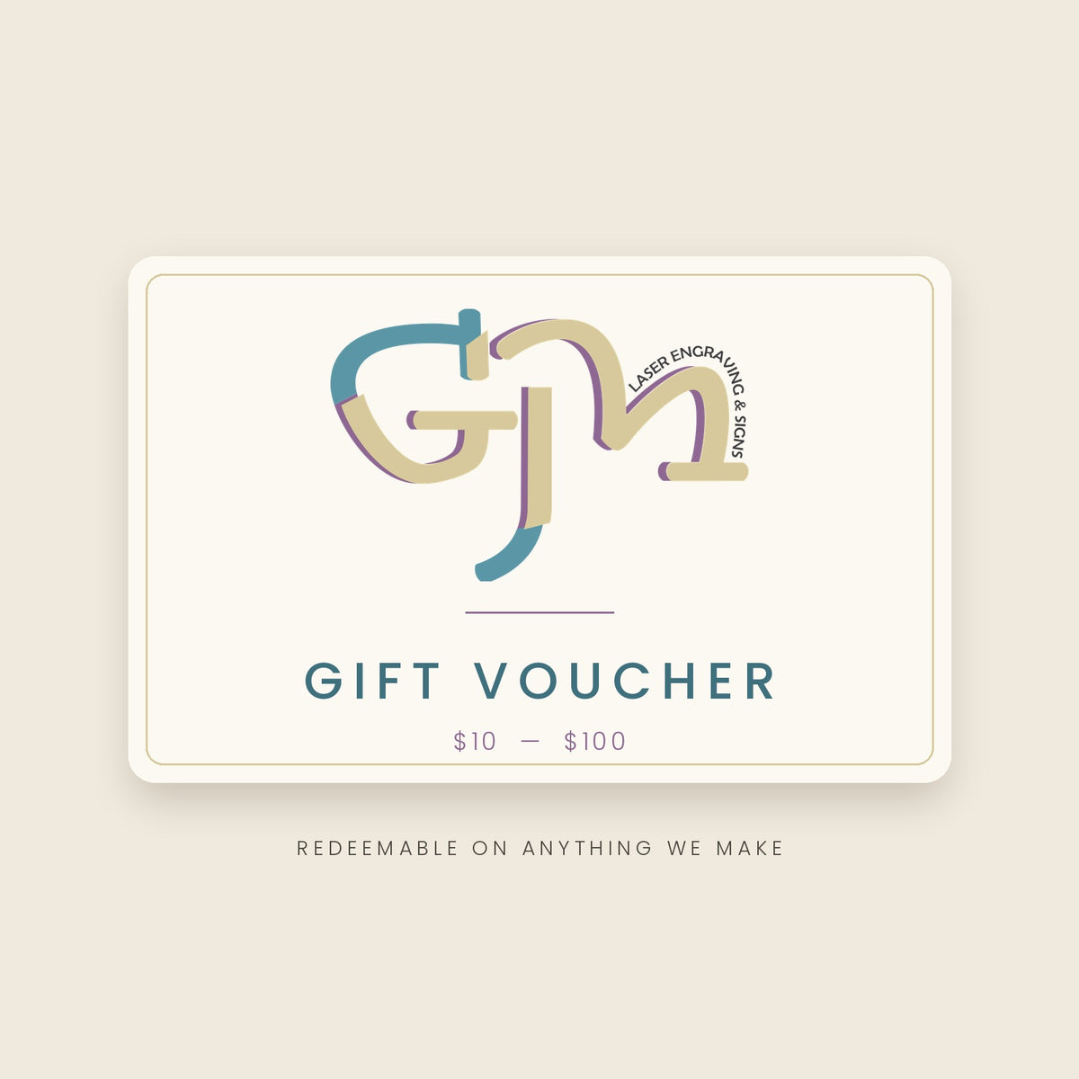GJM Signs Gift Voucher
