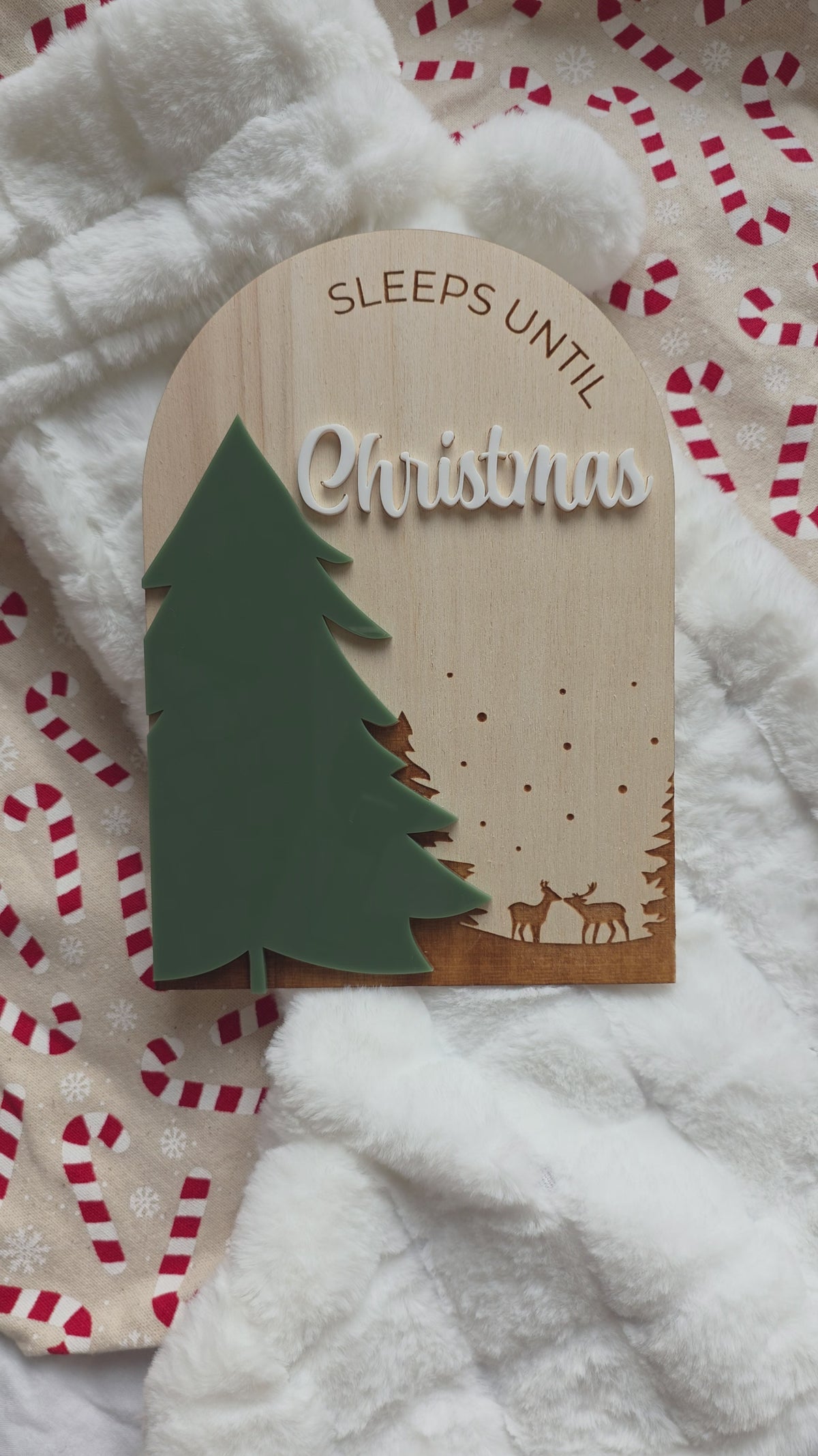 Christmas Countdown Board — Write On, Whiteboard Marker Included