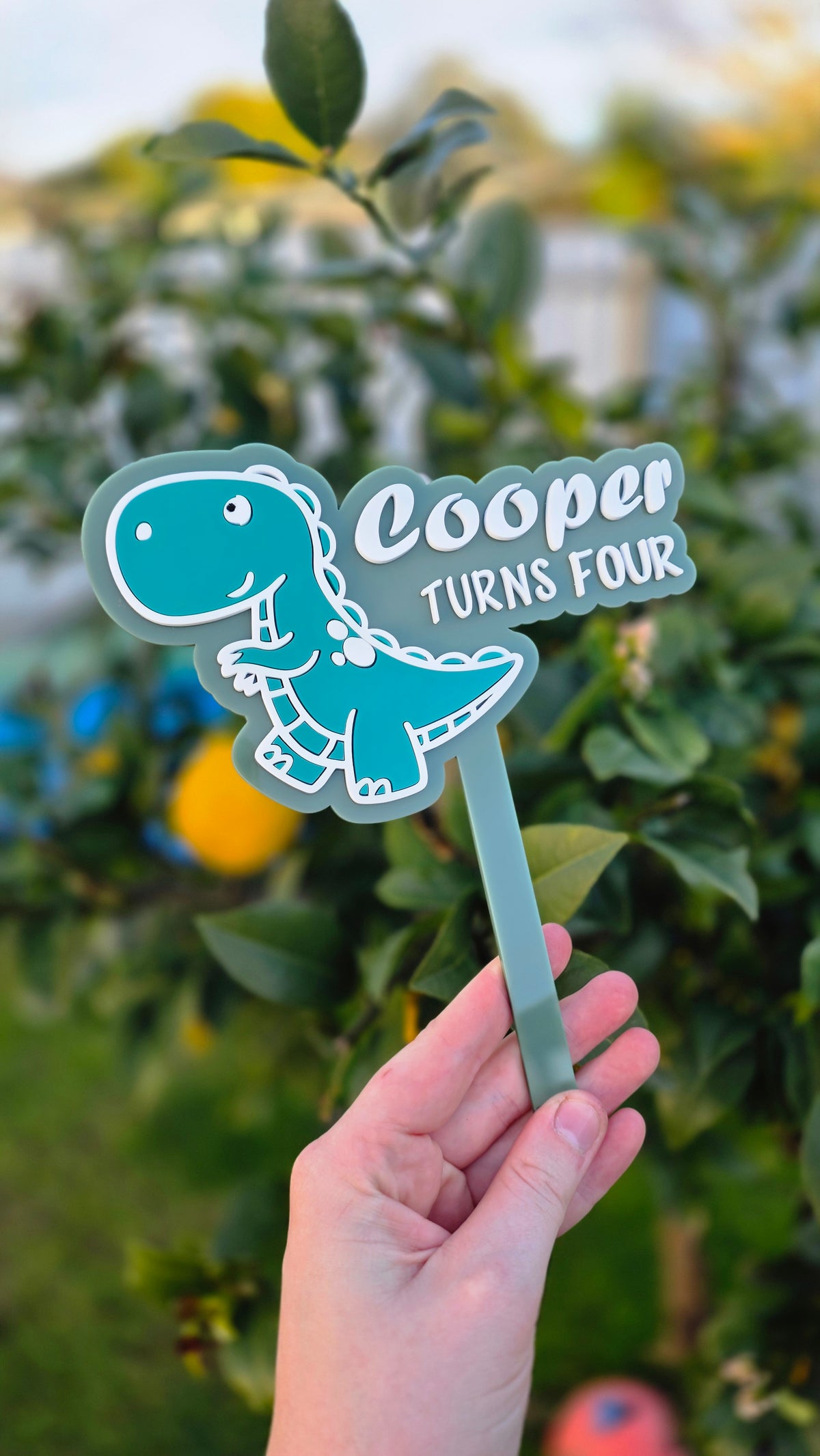 Dinosaur Doubled Layered Cake Topper
