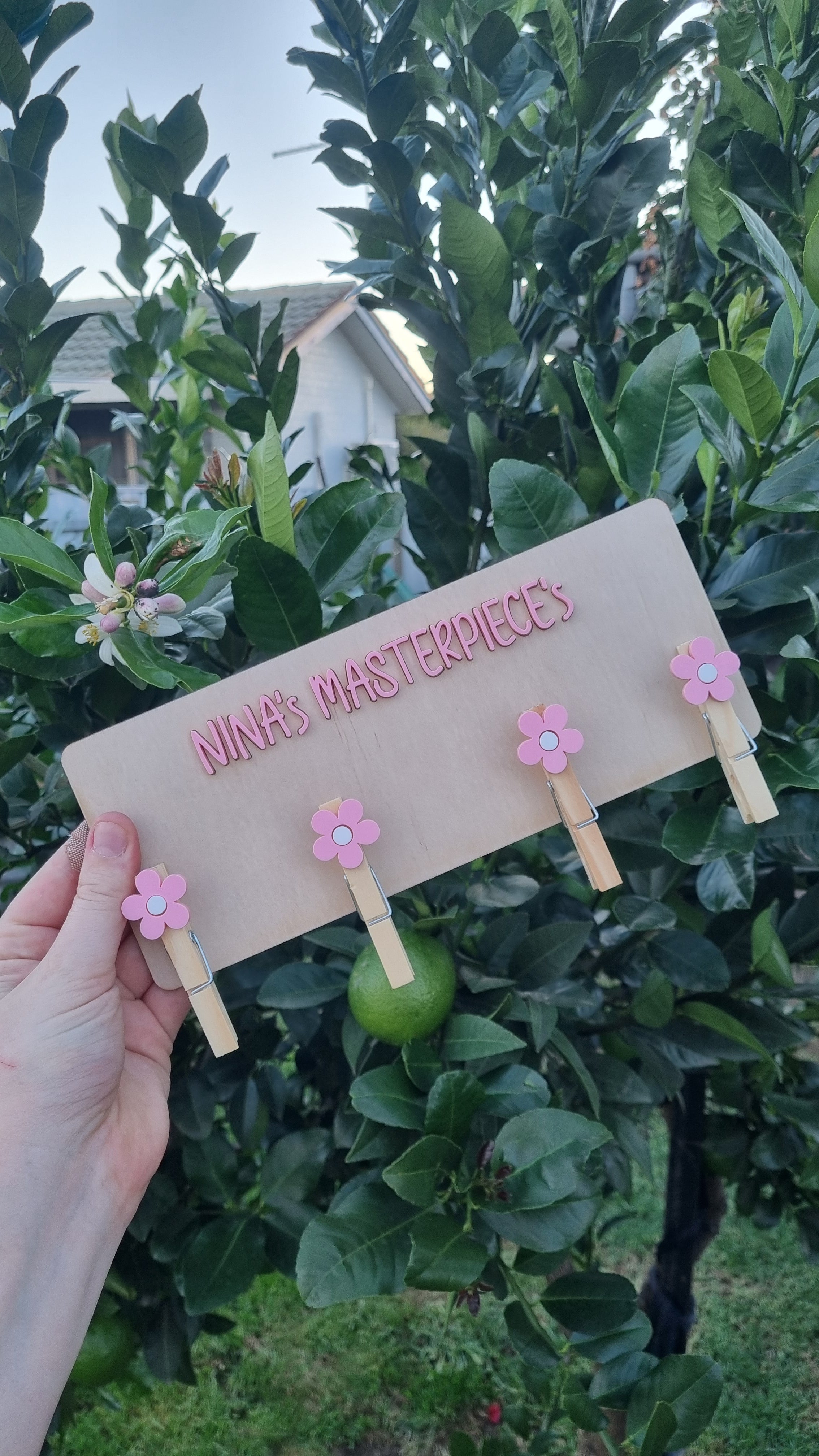 "Look what i made" large peg display