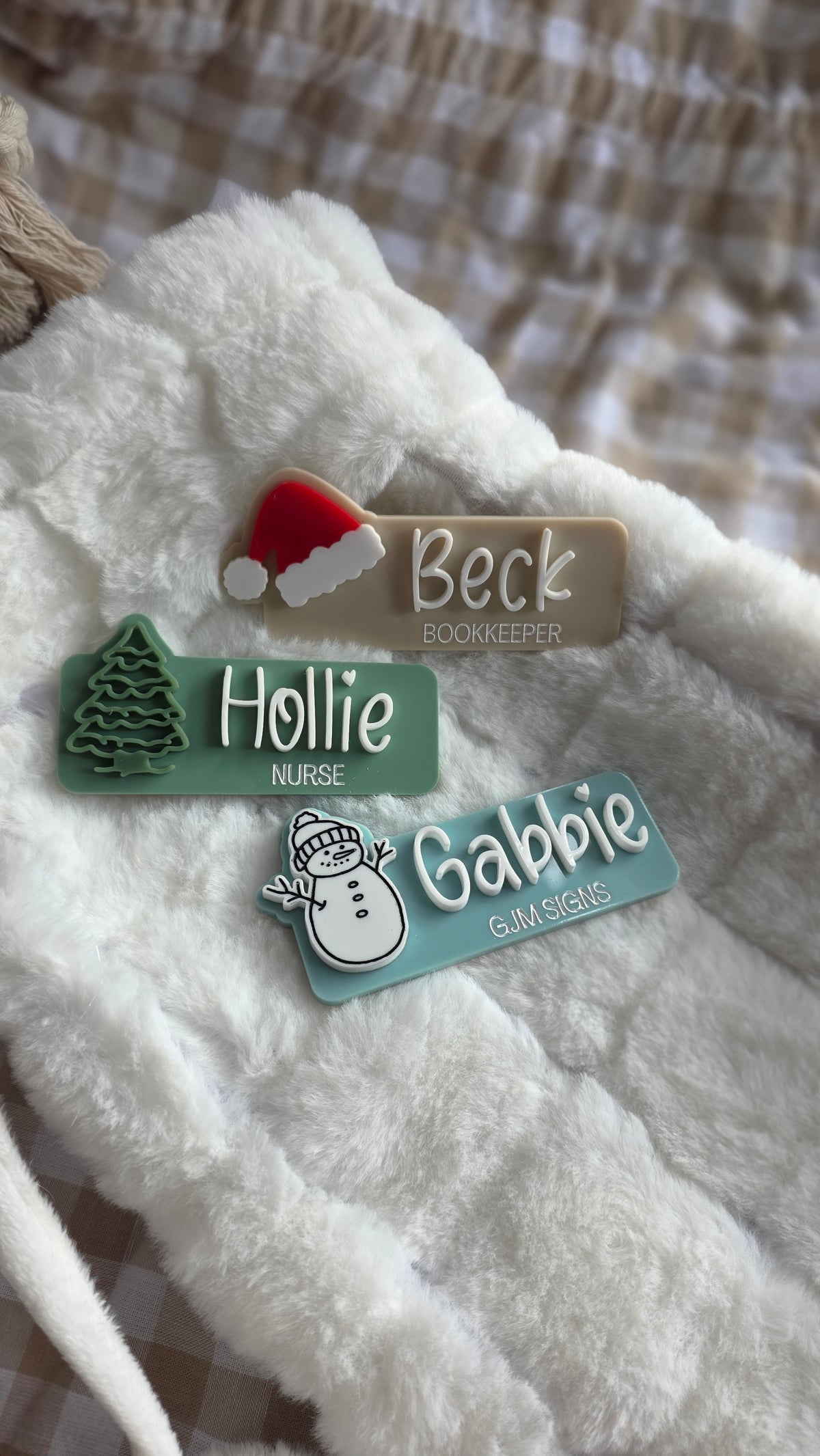 Christmas Name Badge | Acrylic