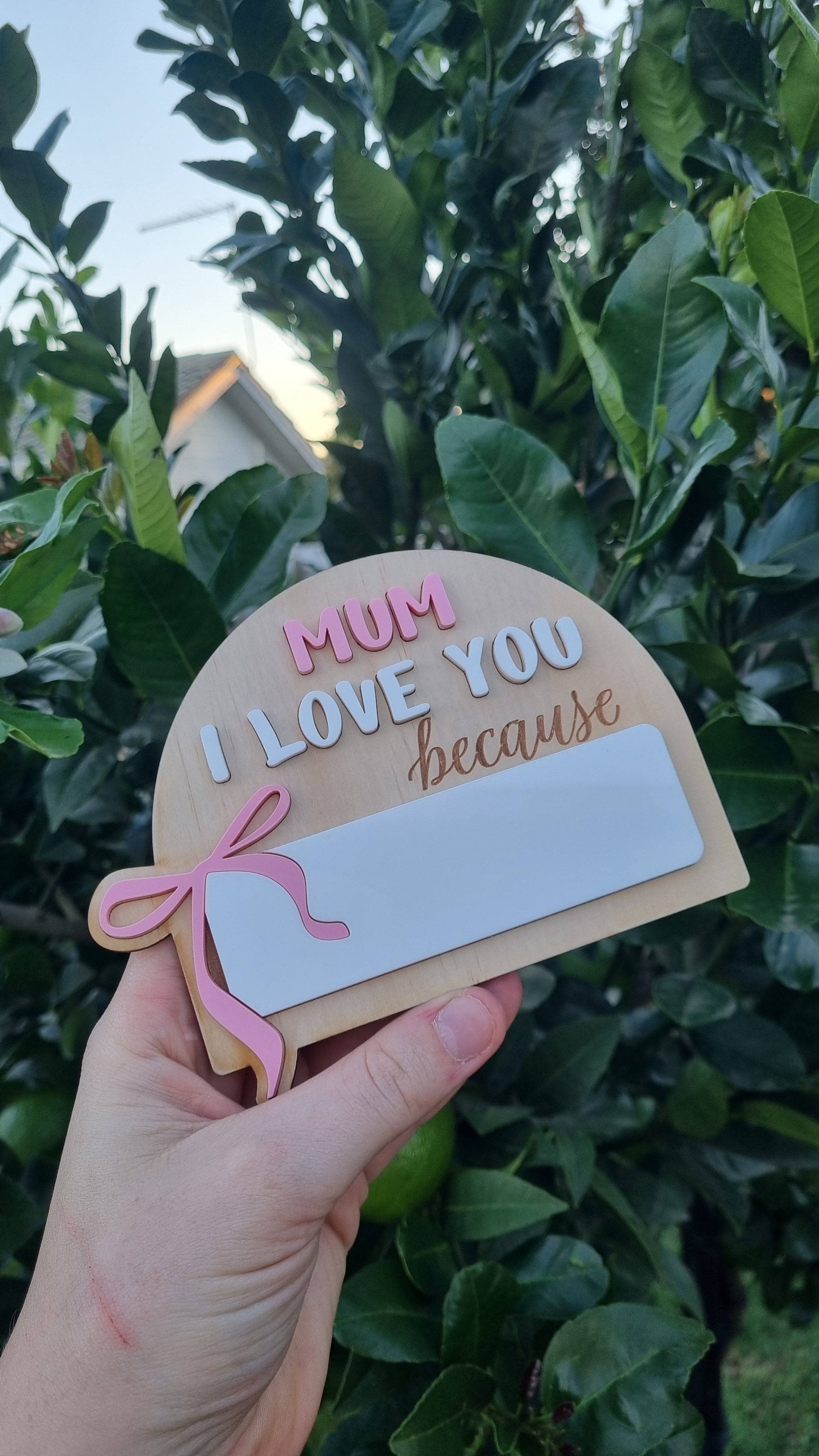 'I love you because' fridge magnet