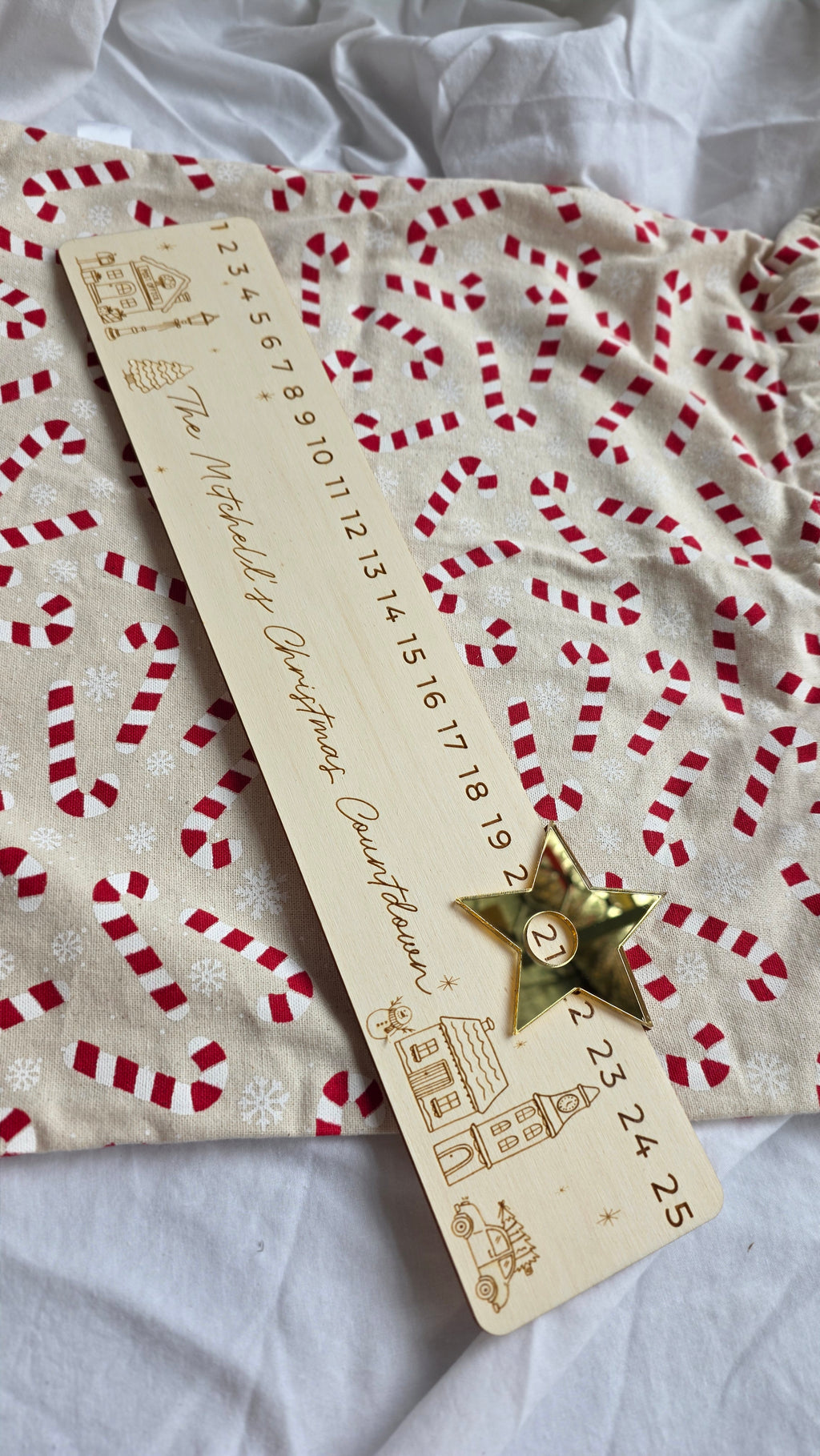 Christmas Countdown Star Mover — Personalised Family Board
