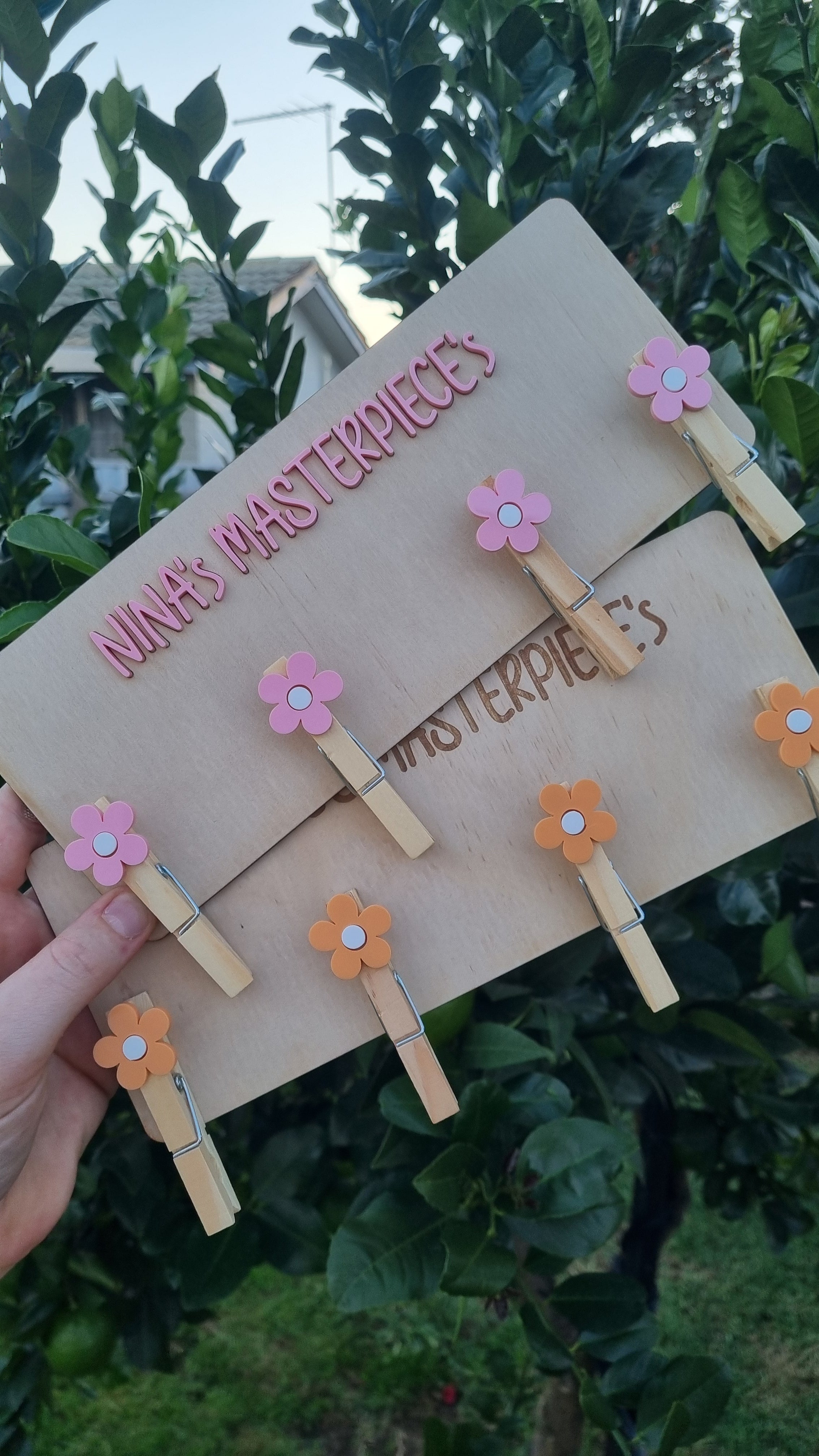 "Look what i made" large peg display