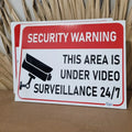 'This Area is Under Video surveilance 24/7' Safety Sign