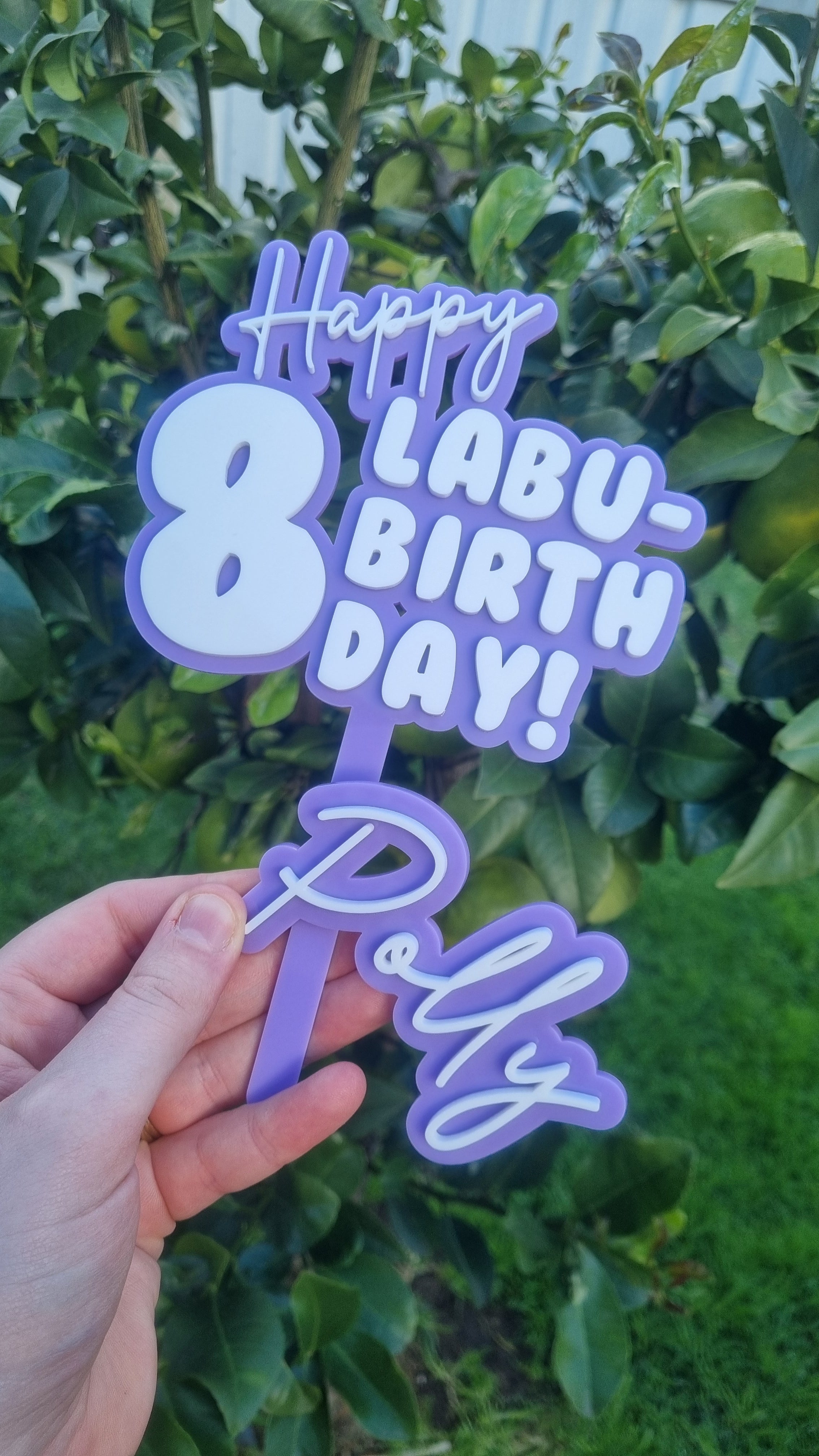 Custom Double Layered Cake Topper