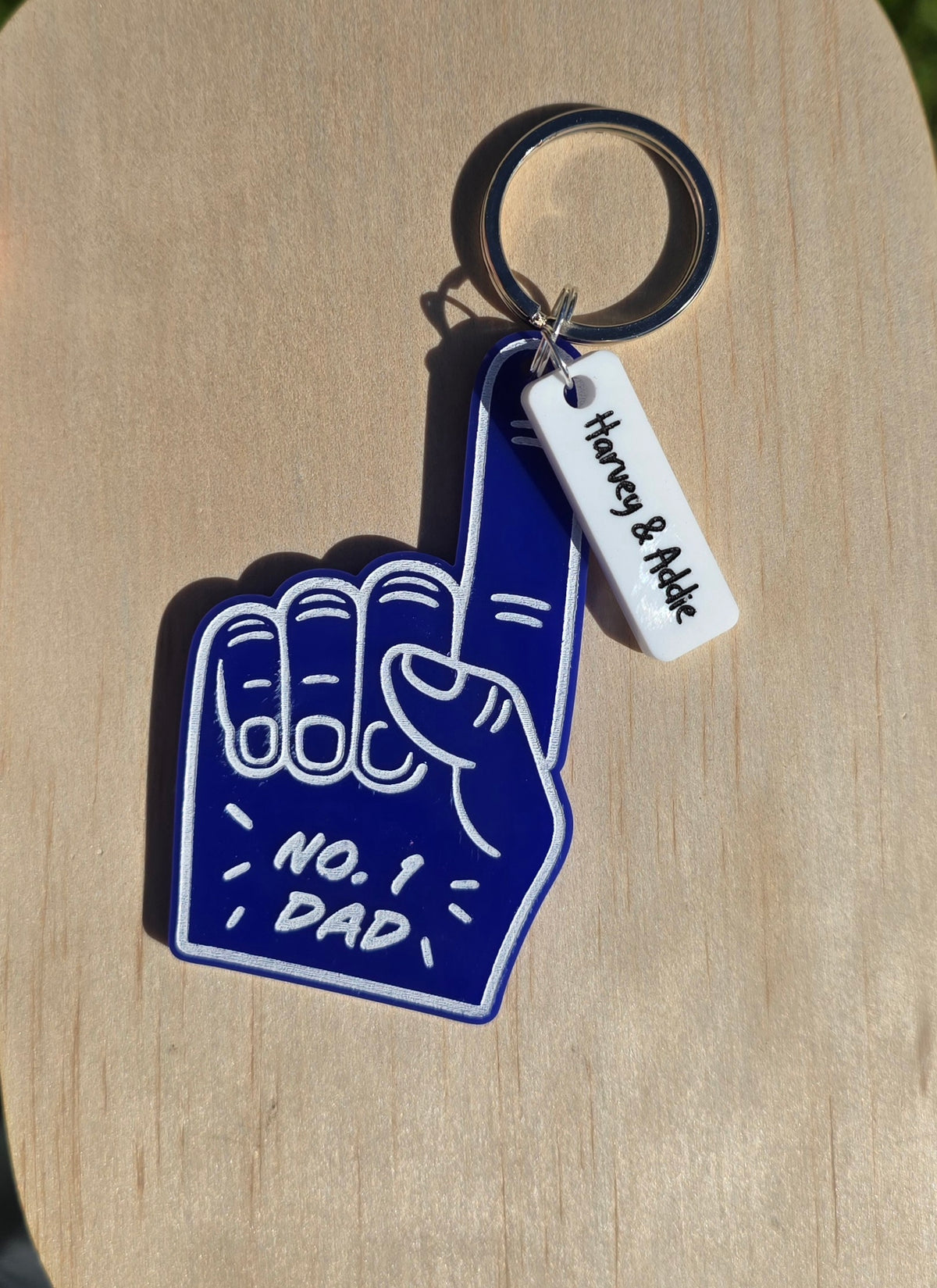 No. 1 Dad Keychain