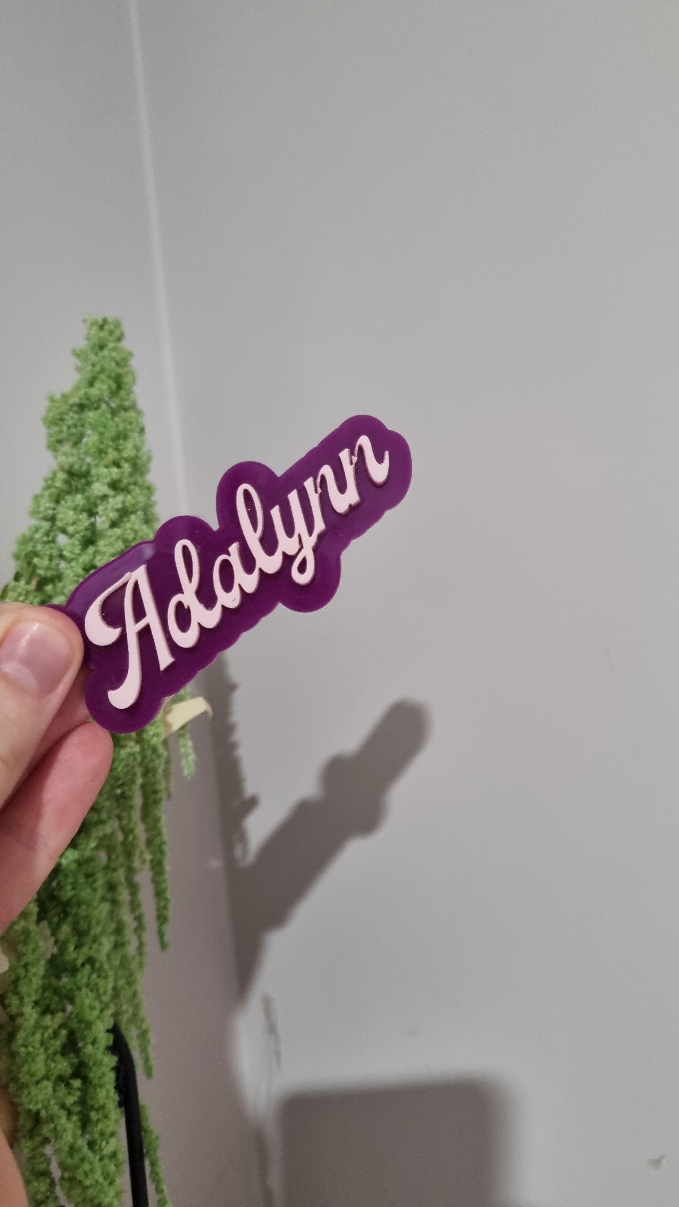Double Layer Name Keychain