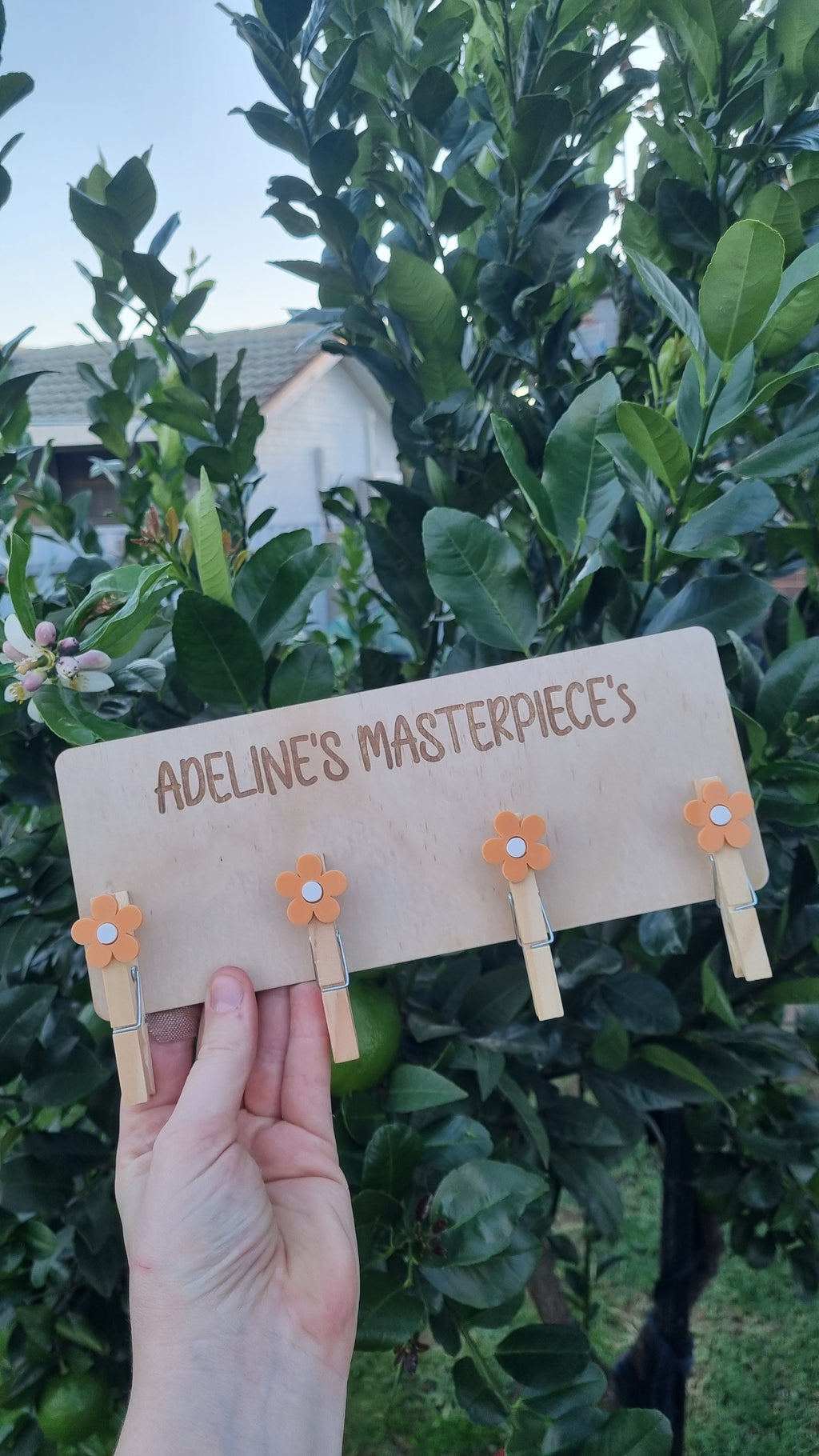 "Look what i made" large peg display