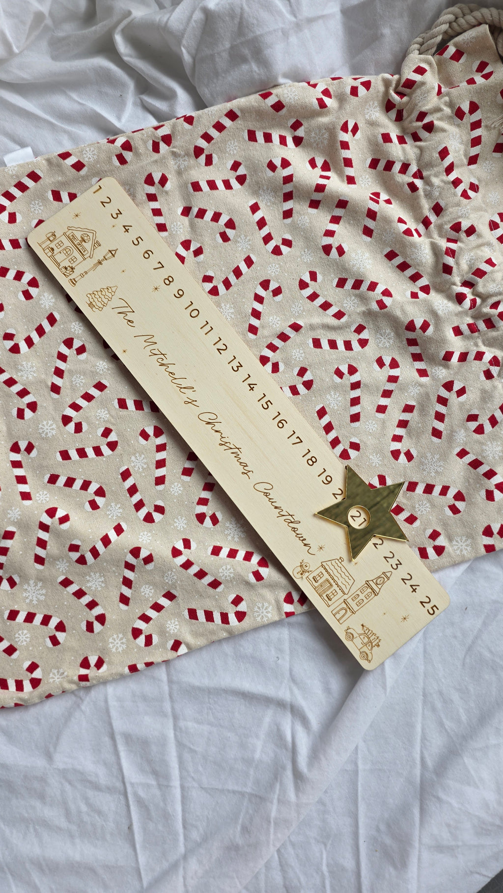 Christmas Countdown Star Mover — Personalised Family Board
