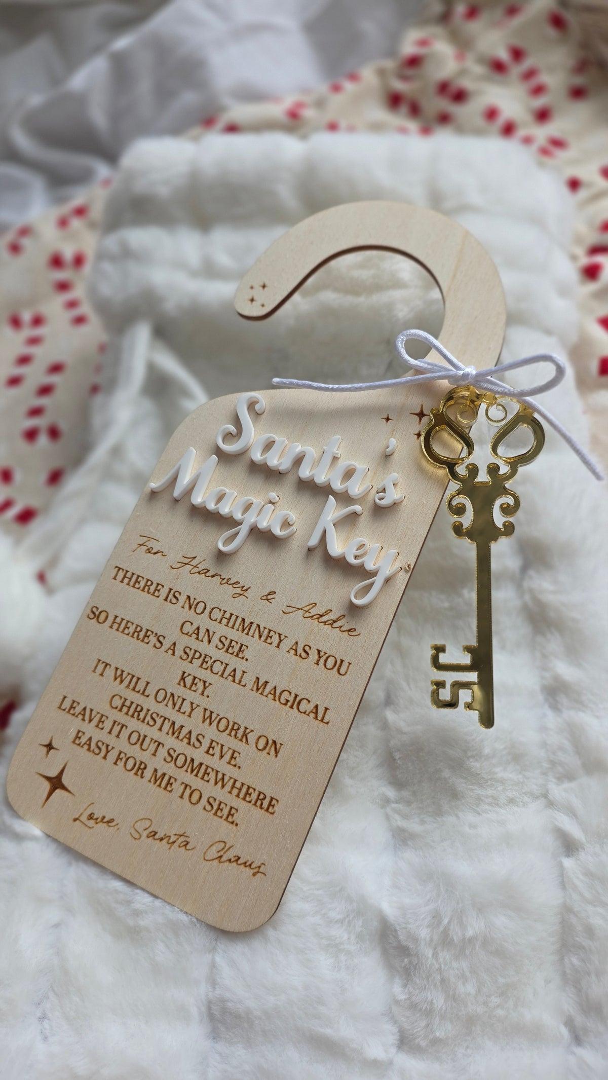 Santa's Magic Key — Personalised Door Hanger