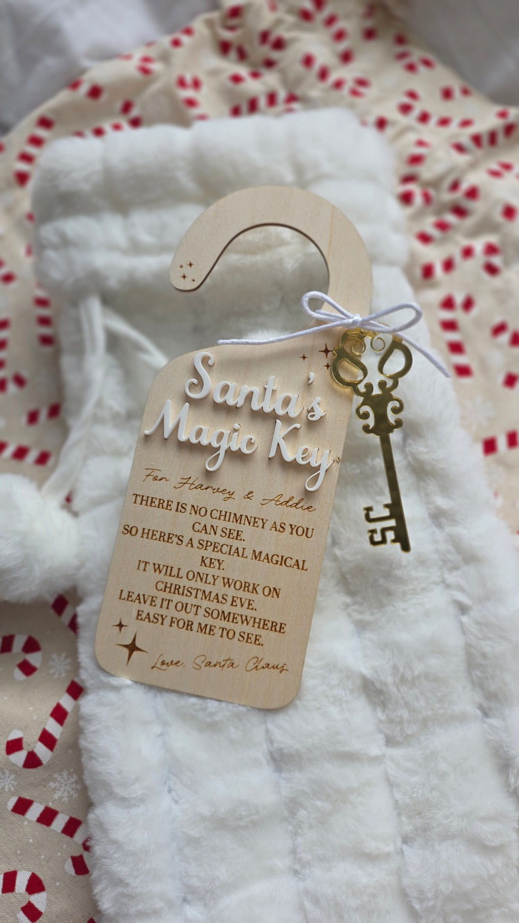 Santa's Magic Key — Personalised Door Hanger