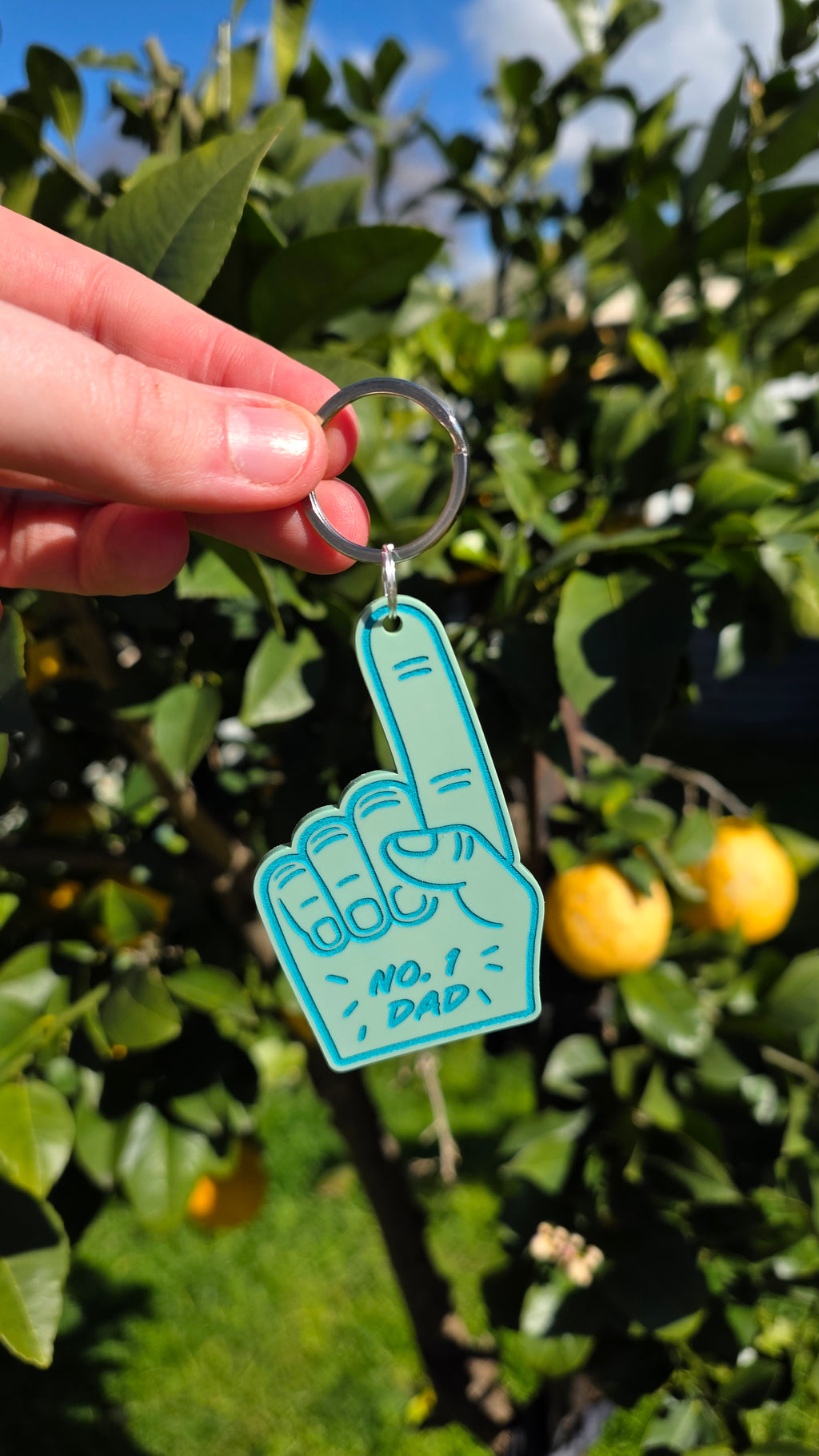 No. 1 Dad Keychain