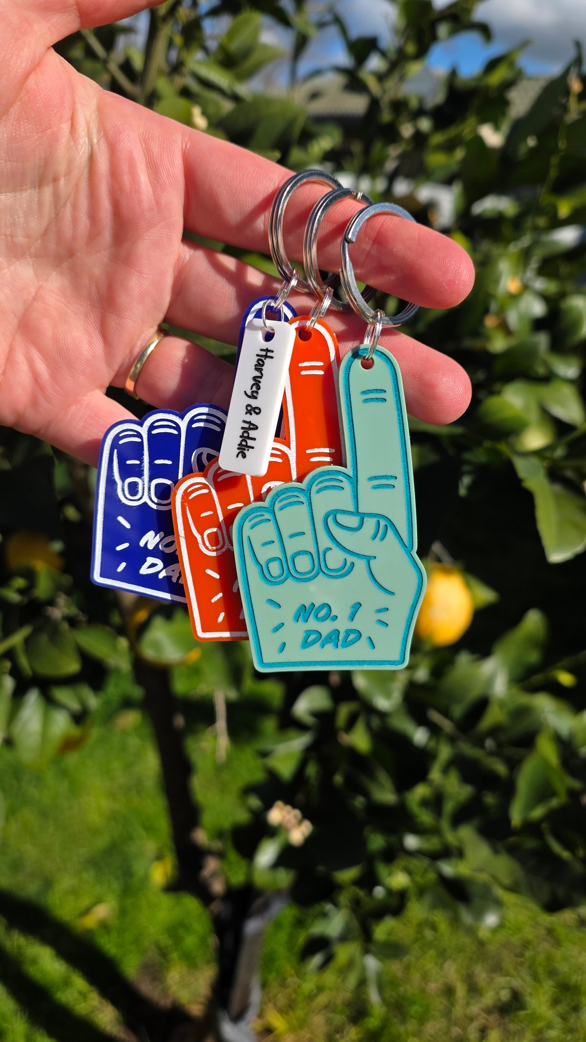 No. 1 Dad Keychain