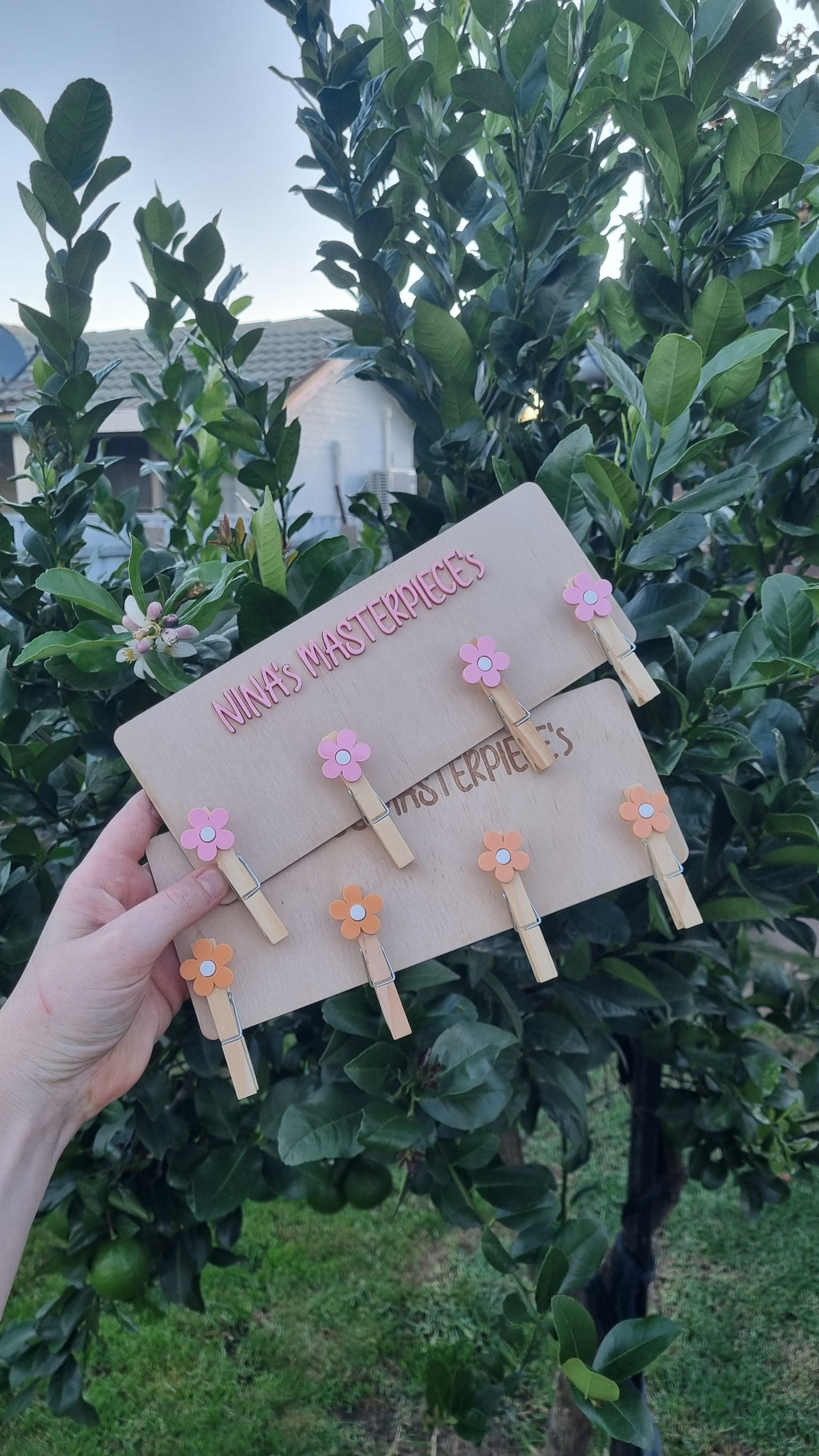 "Look what i made" large peg display