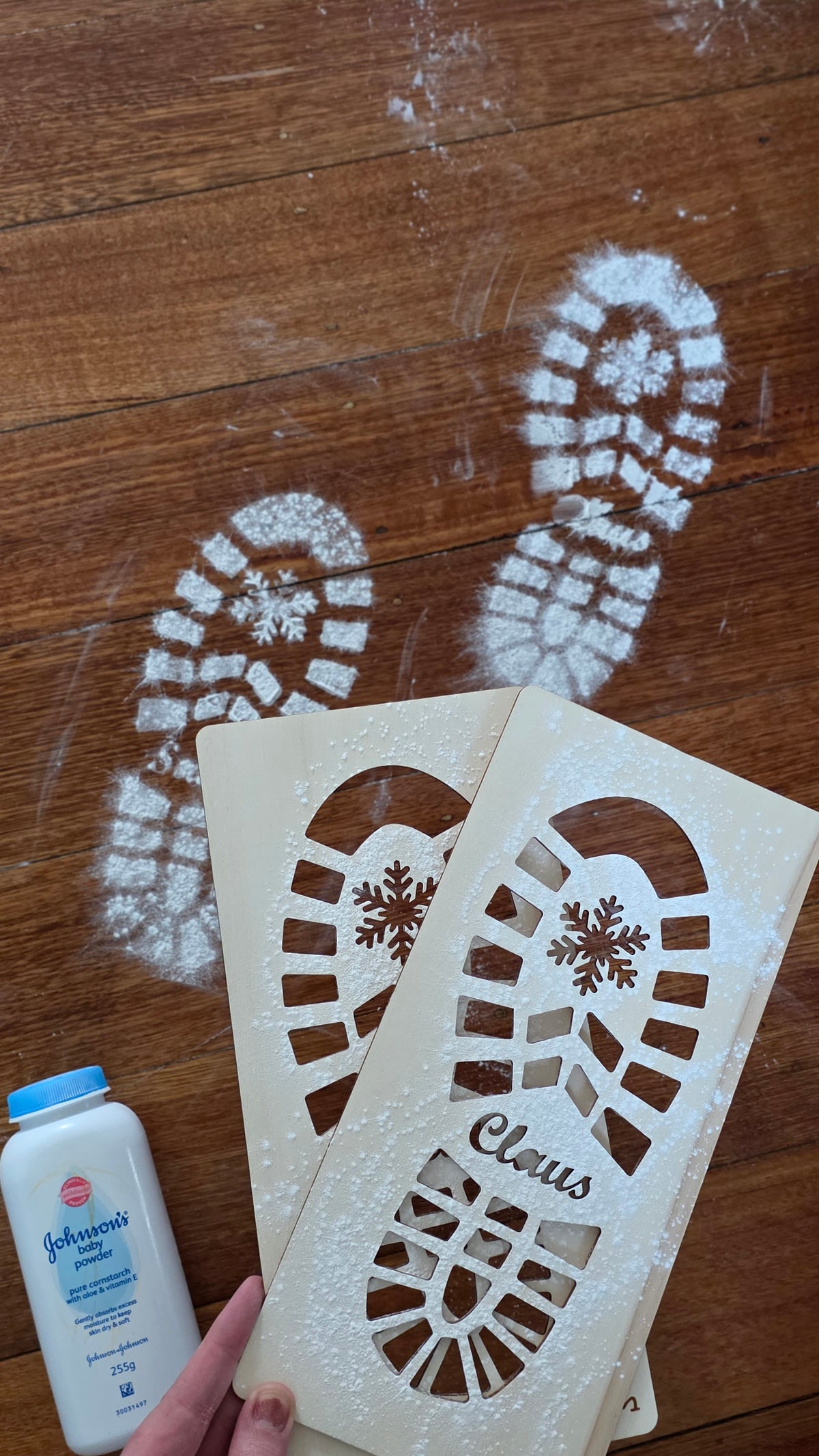 Santa Footprint Stencil