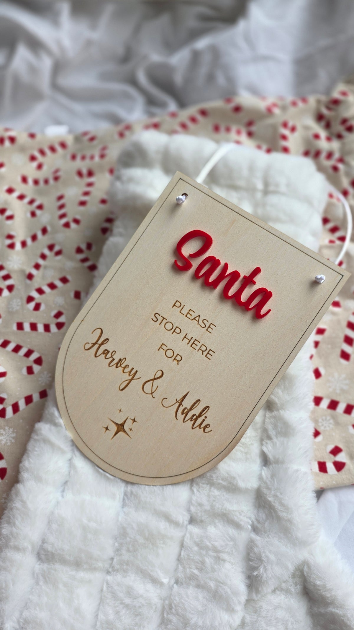 Santa Stop Here Sign — Personalised
