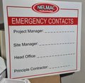 'Site Contact Details' Safety Sign
