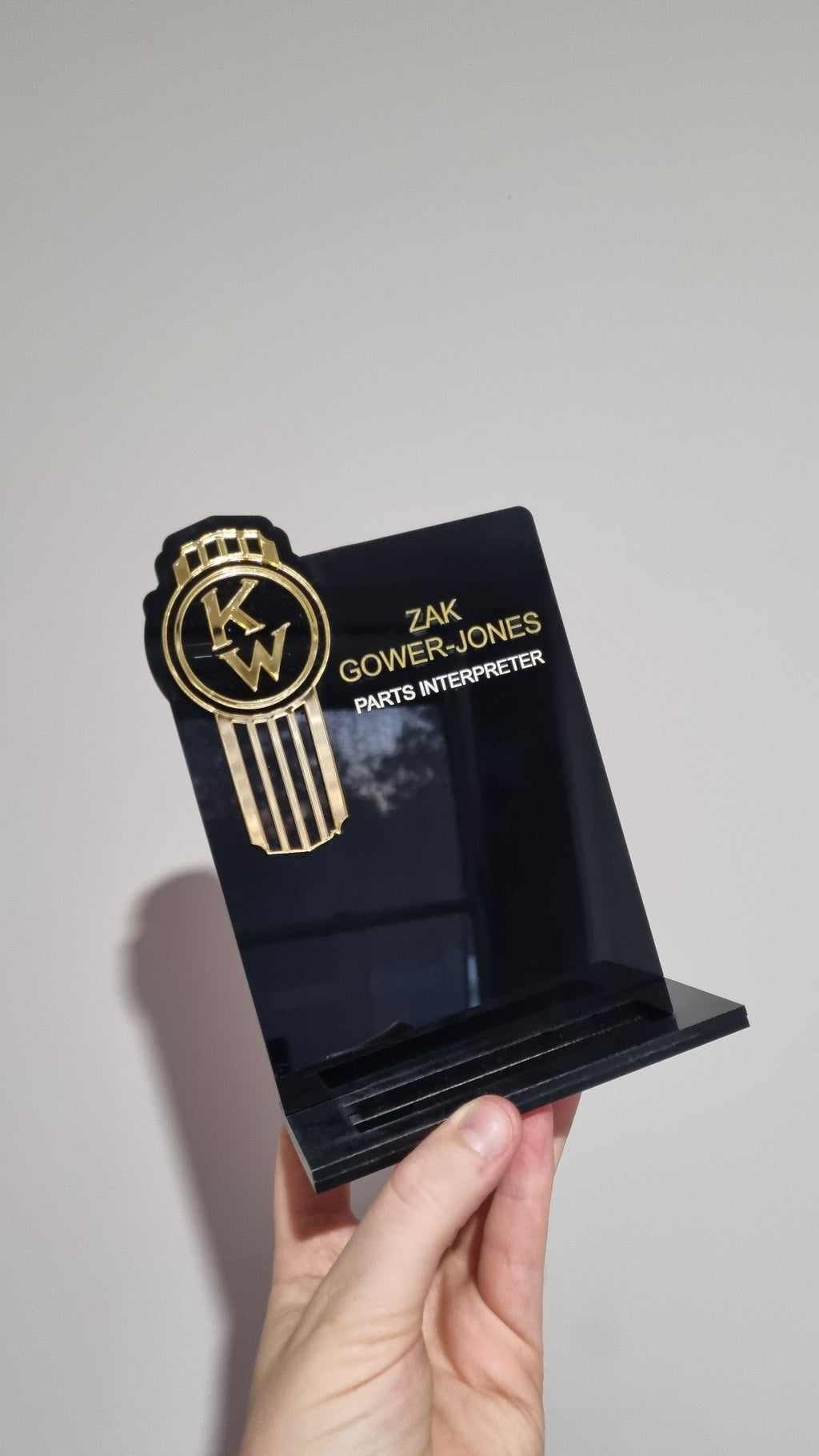 Name Plaque with Double Business Card Holder