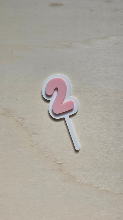 Add-On Double Layered Number | Cake Topper