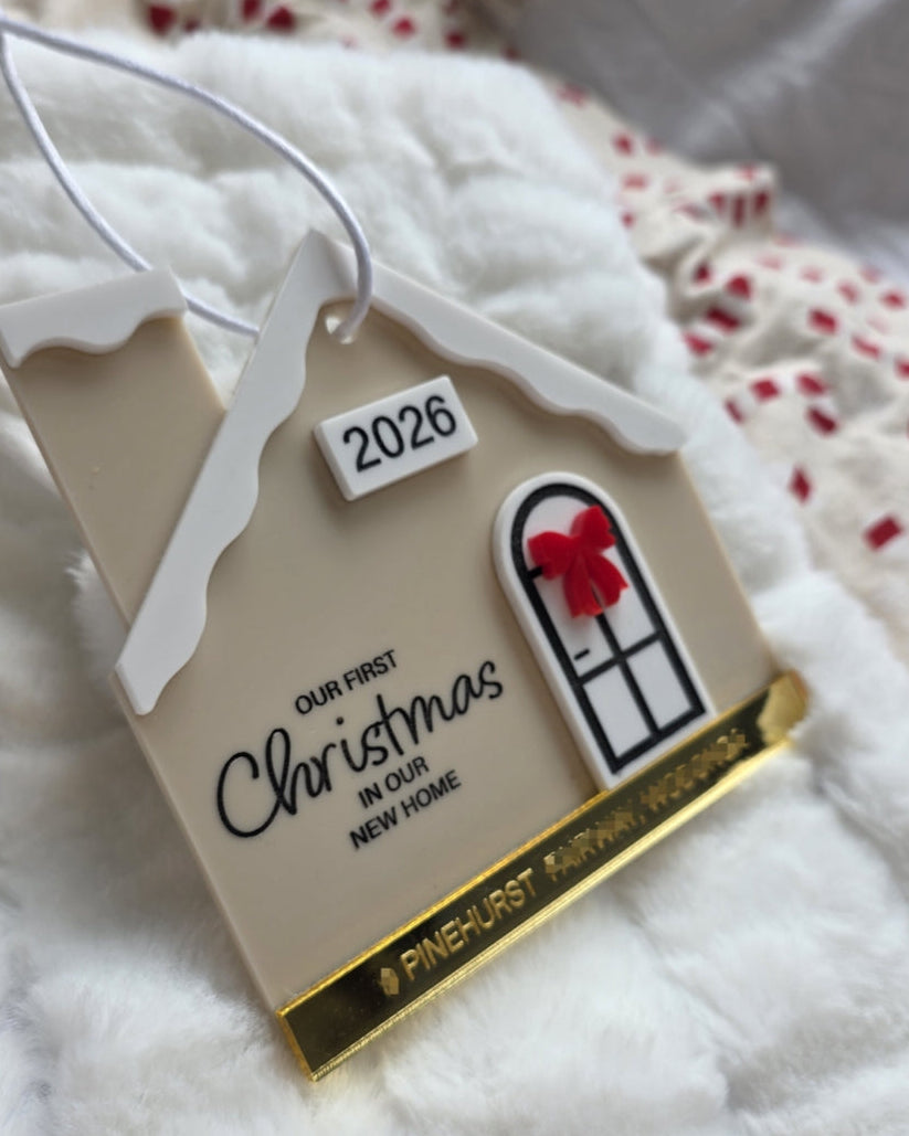 Our First Christmas in Our New Home — Personalised House Ornament