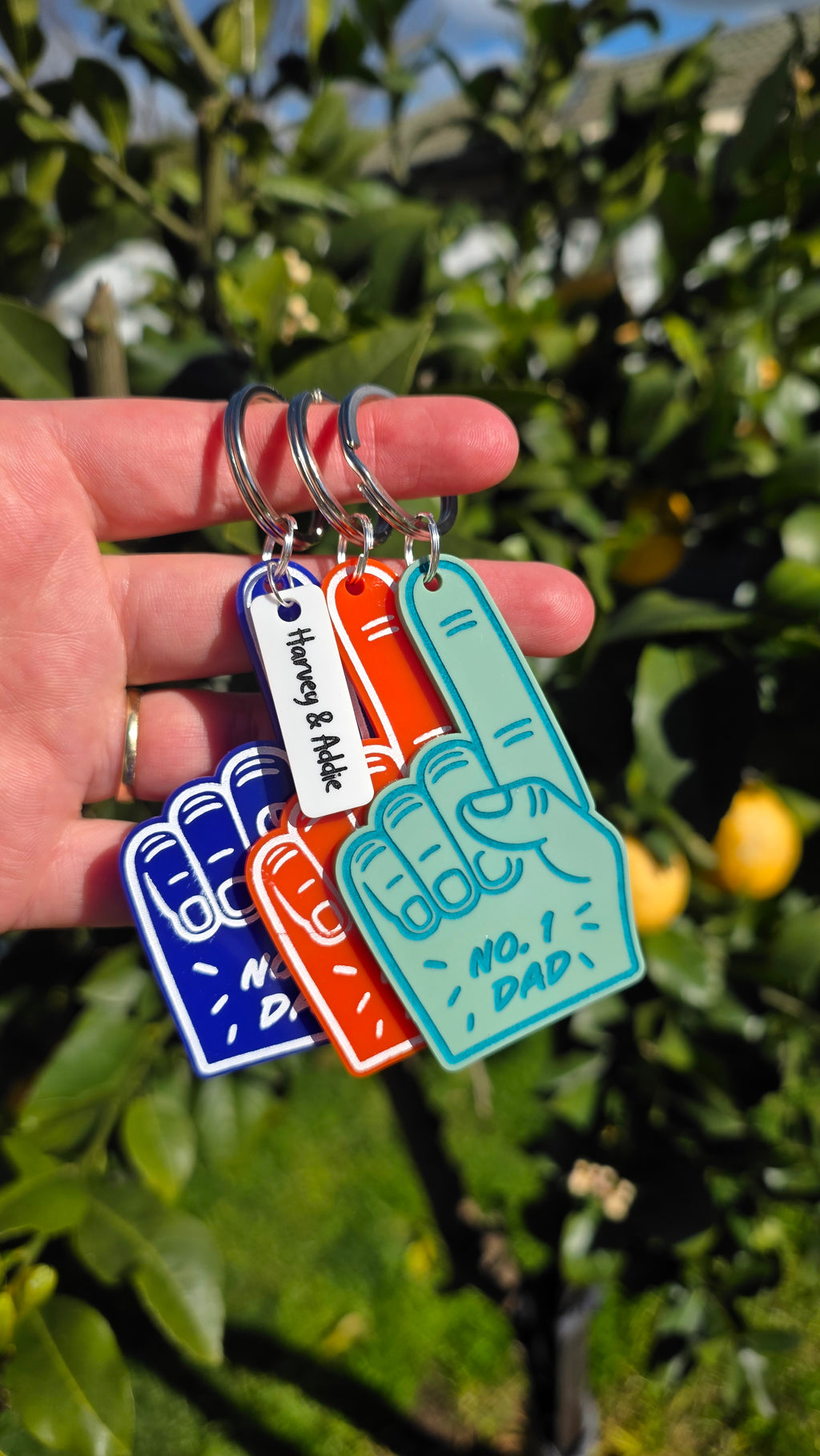 No. 1 Dad Keychain