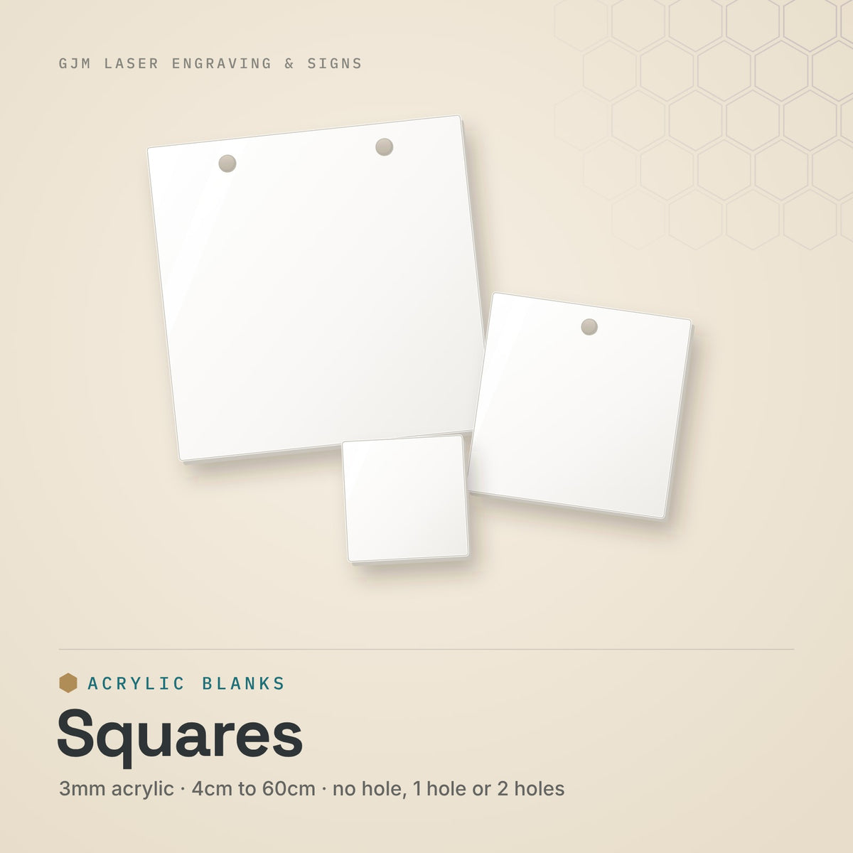 Acrylic Blanks |Square Disks