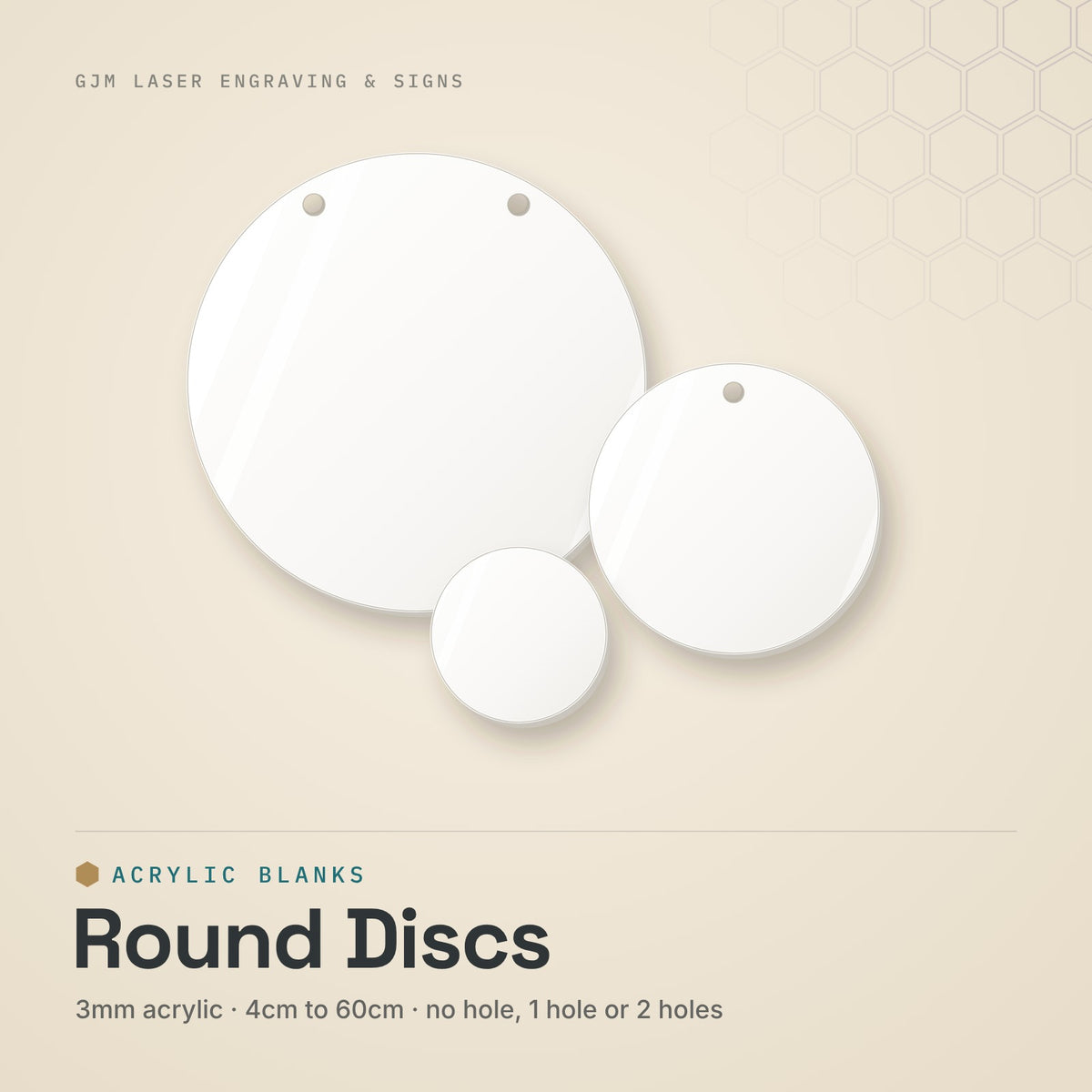 Acrylic Blanks | Round Discs