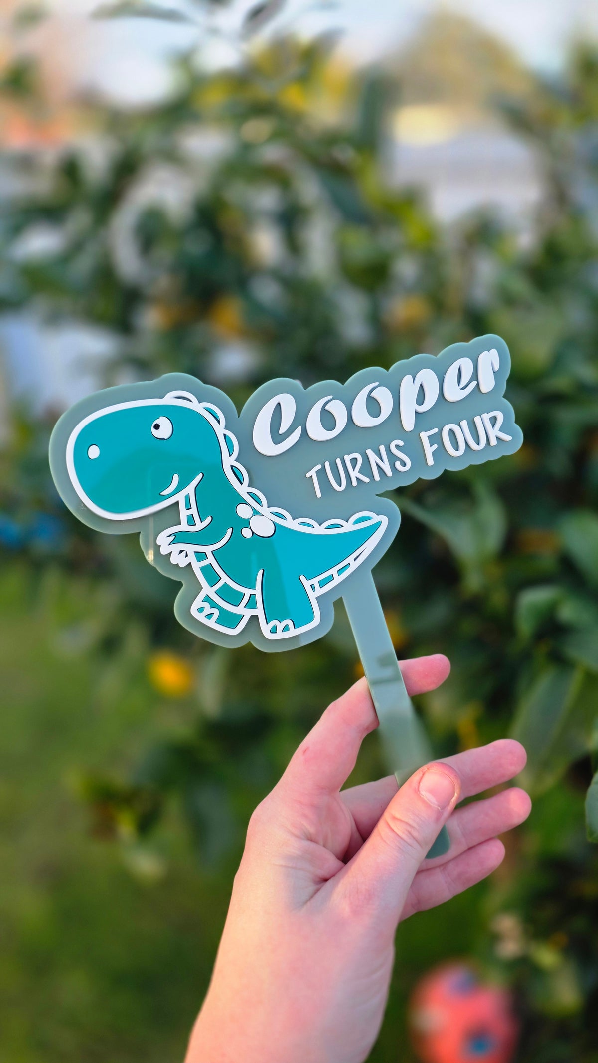 Dinosaur Doubled Layered Cake Topper