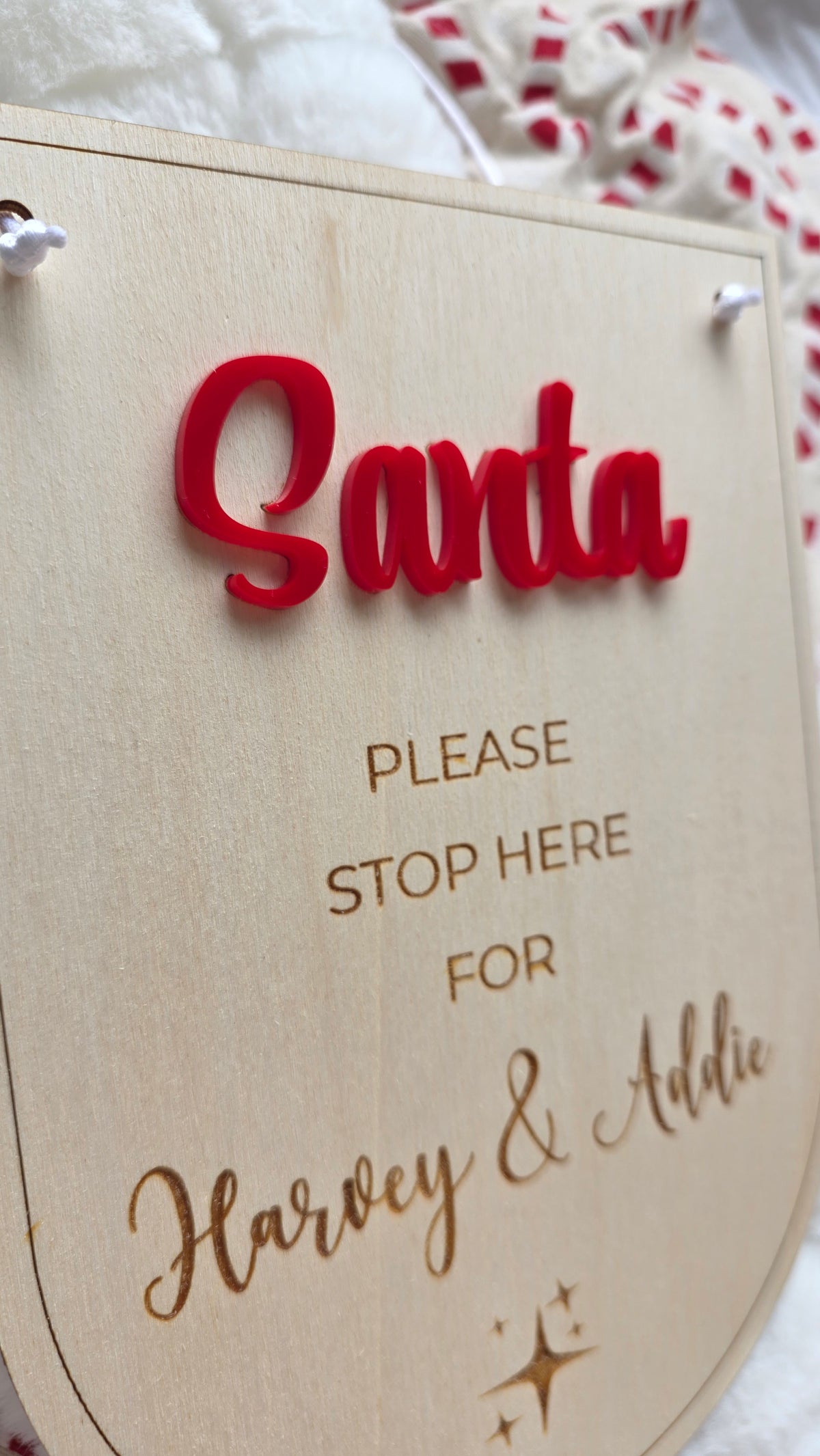 Santa Stop Here Sign — Personalised