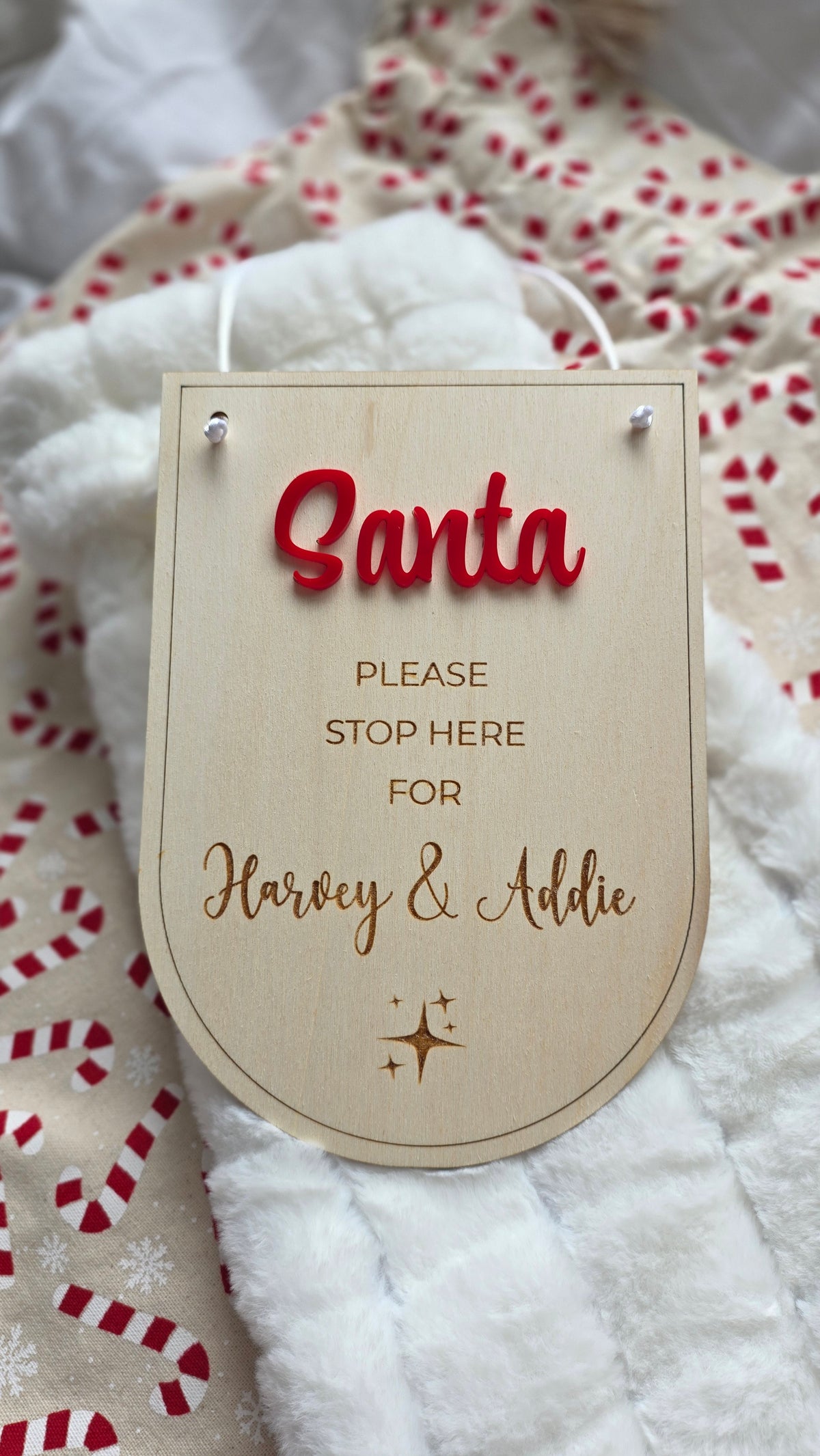 Santa Stop Here Sign — Personalised