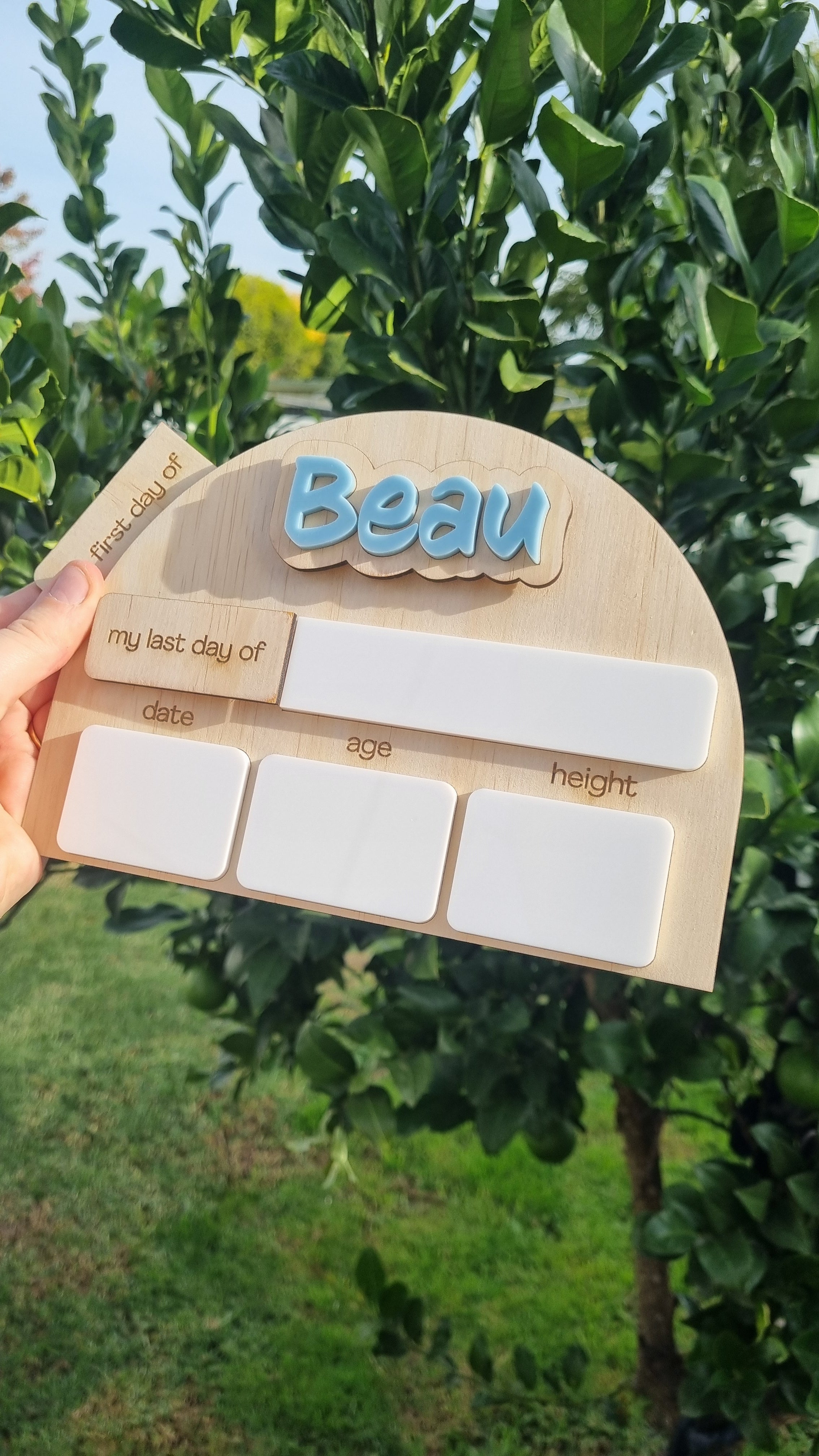 Mini Arch First/Last Day Board